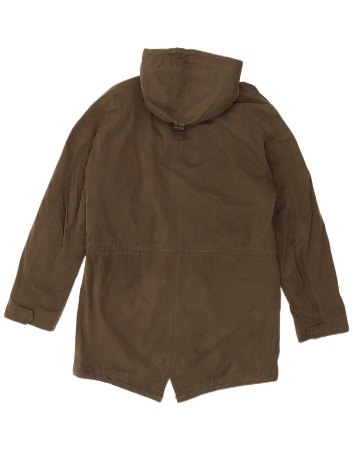 MARC O'POLO Mens Hooded Parka Jacket UK 38 Medium Khaki Polyamide
