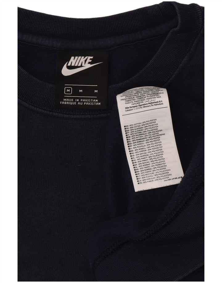 NIKE Mens Sweatshirt Jumper Medium Navy Blue Cotton
