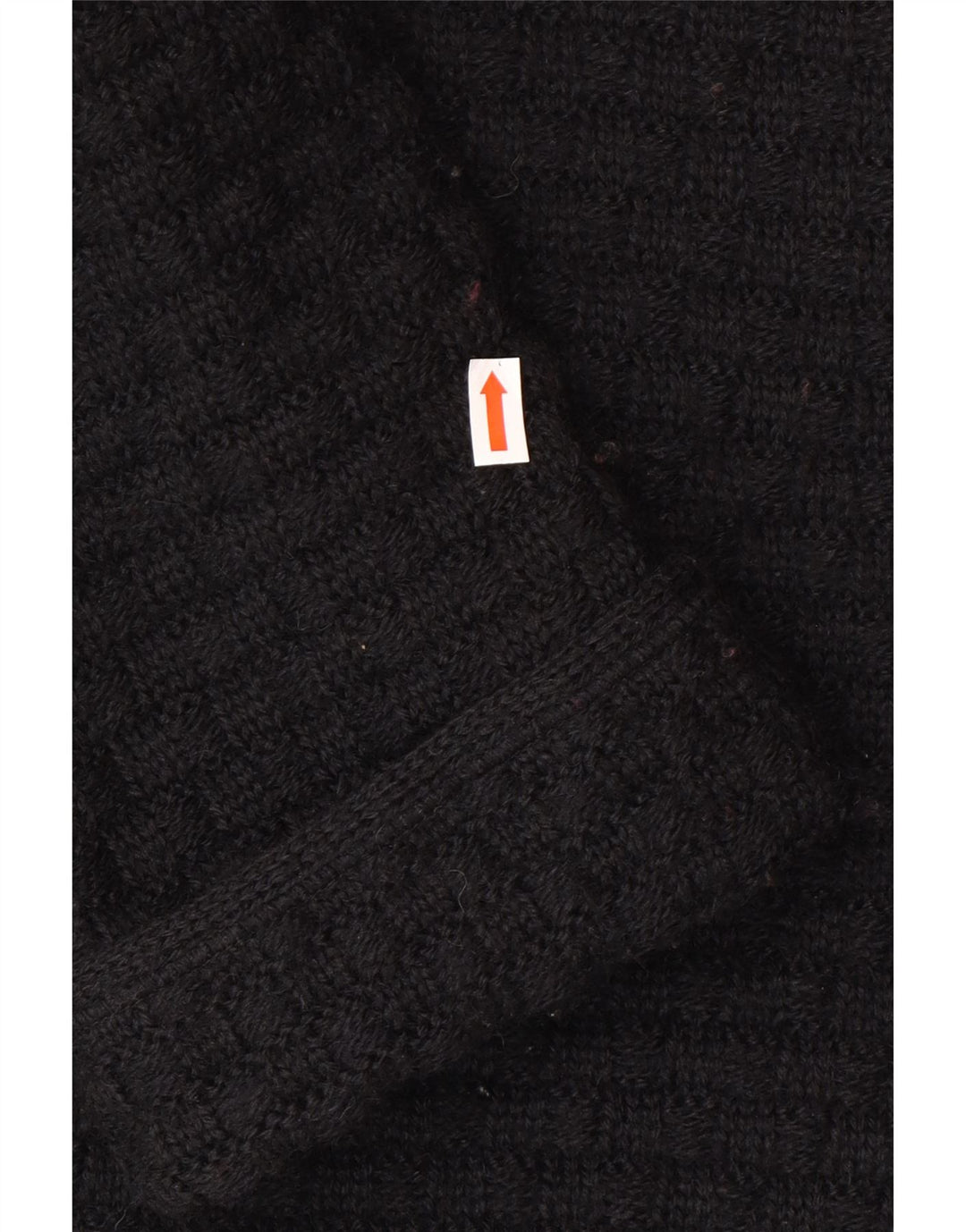 Vintage Womens Cardigan Sweater UK 12 Medium Black Wool