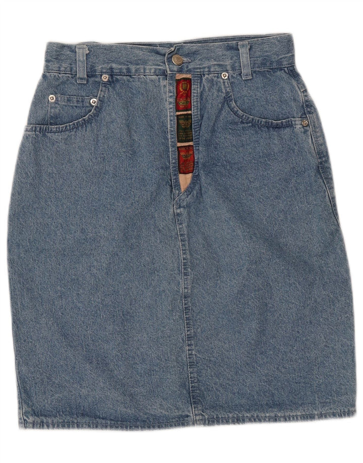 Wild Womens Denim Skirt IT 40 Small W28 Blue Cotton