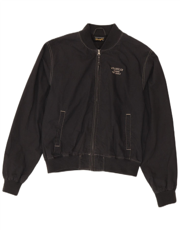 Wrangler Mens Bomber Jacket UK 38 Medium Black