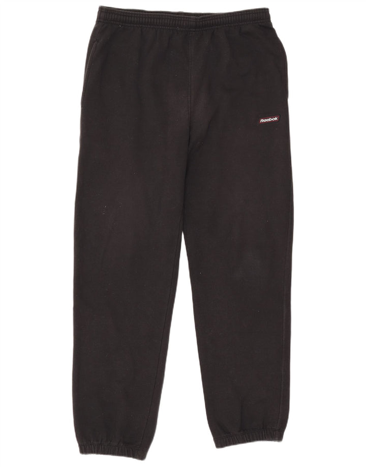 REEBOK Mens Tracksuit Trousers Joggers Medium  Black Cotton