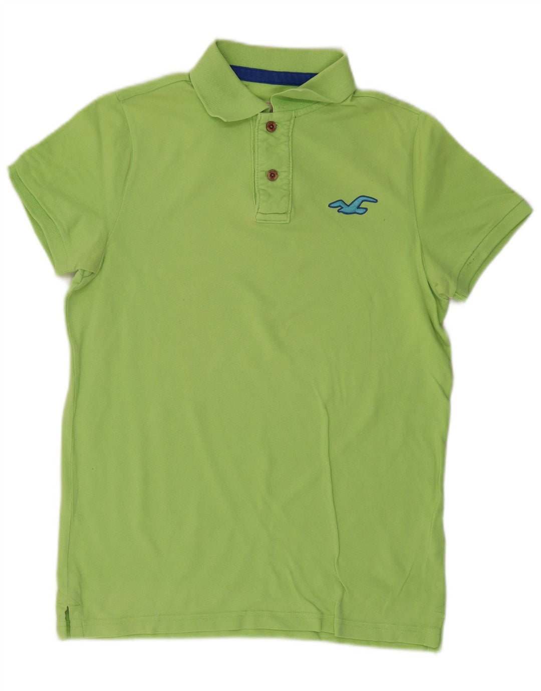 HOLLISTER Mens Polo Shirt Medium Green Cotton