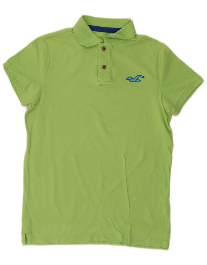 HOLLISTER Mens Polo Shirt Medium Green Cotton