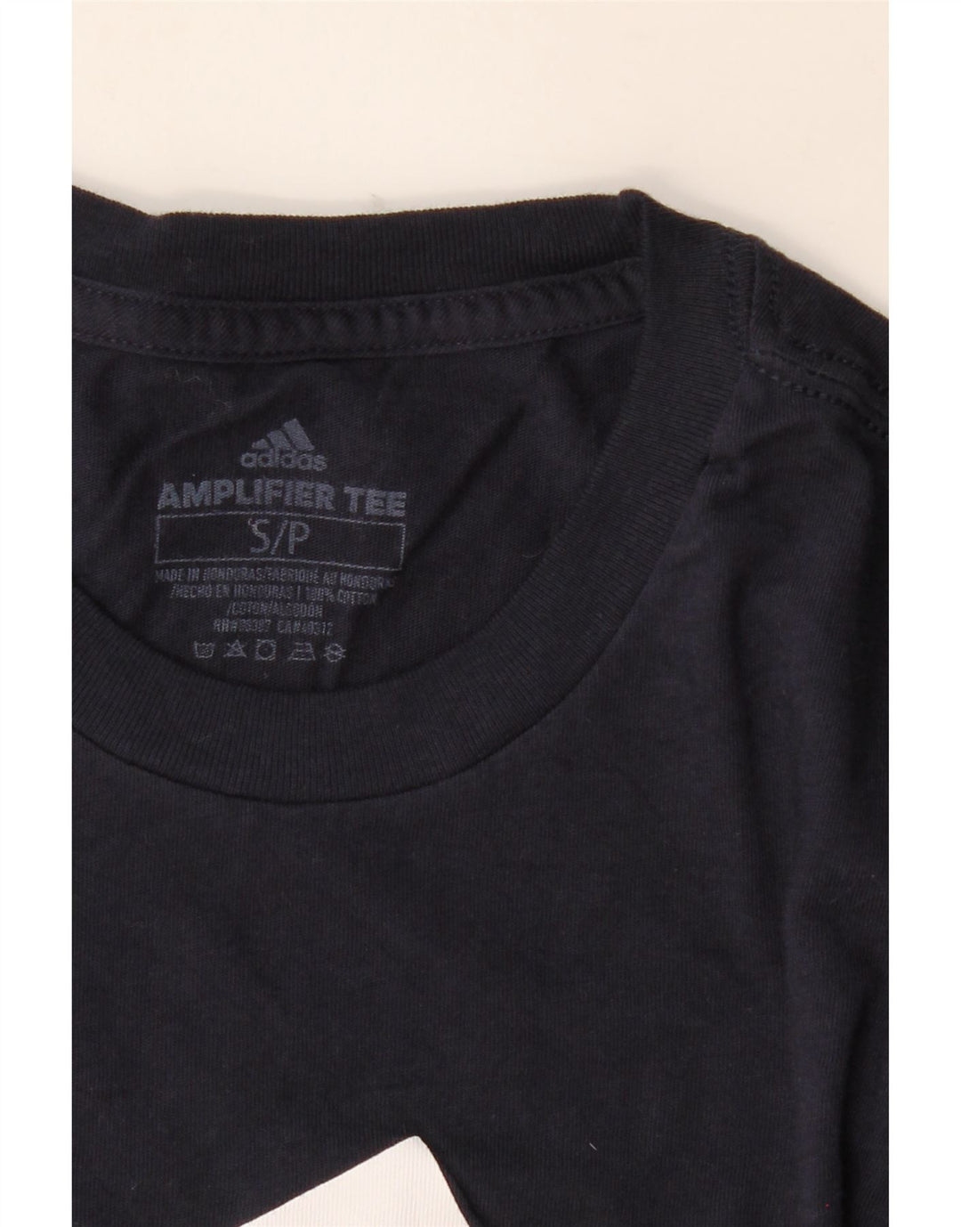 ADIDAS Mens Graphic Top Long Sleeve Small Navy Blue Cotton Vintage Adidas and Second-Hand Adidas from Messina Hembry 
