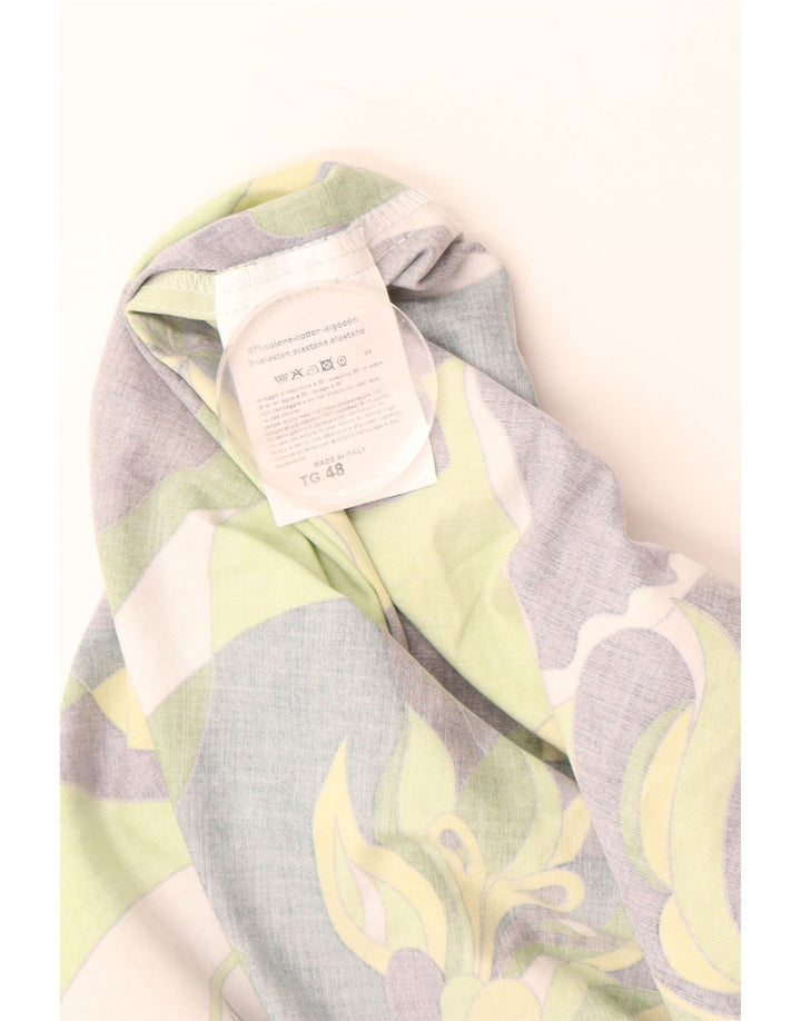 VINTAGE Womens Sundress IT 48 XL Multicoloured Floral Cotton