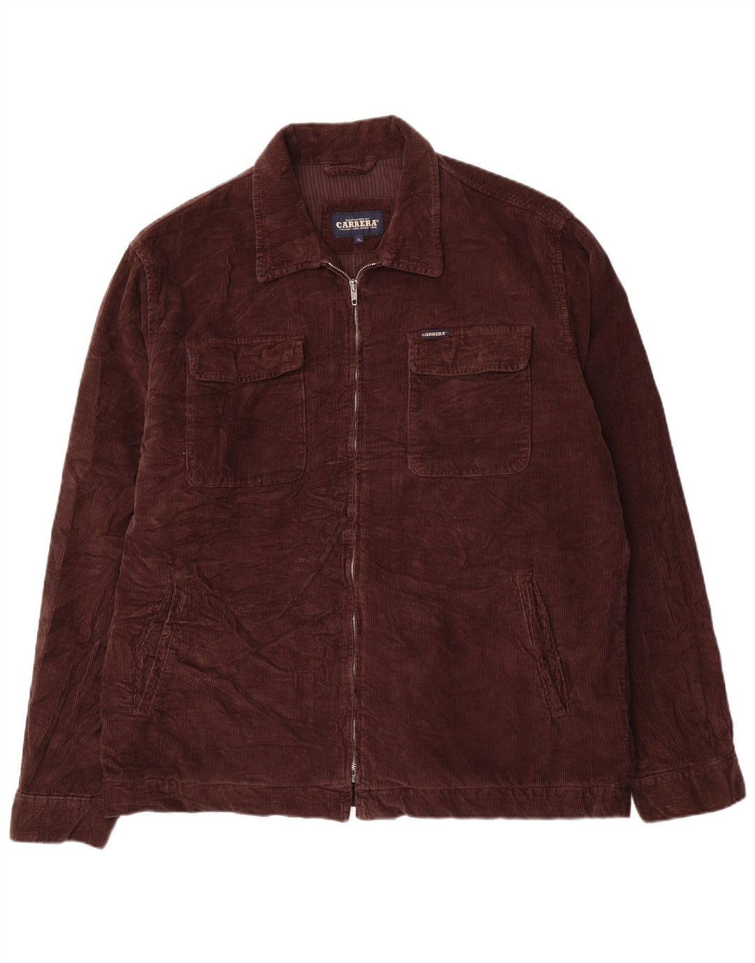 CARRERA Mens Corduroy Jacket UK 42 XL Brown Cotton