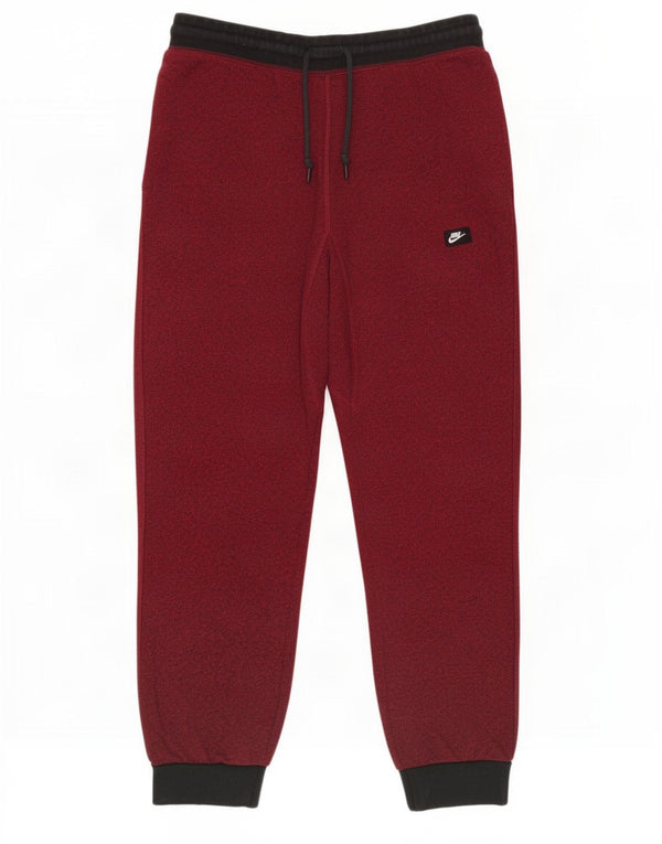 Nike Mens Tracksuit Trousers Joggers Medium Burgundy Colourblock