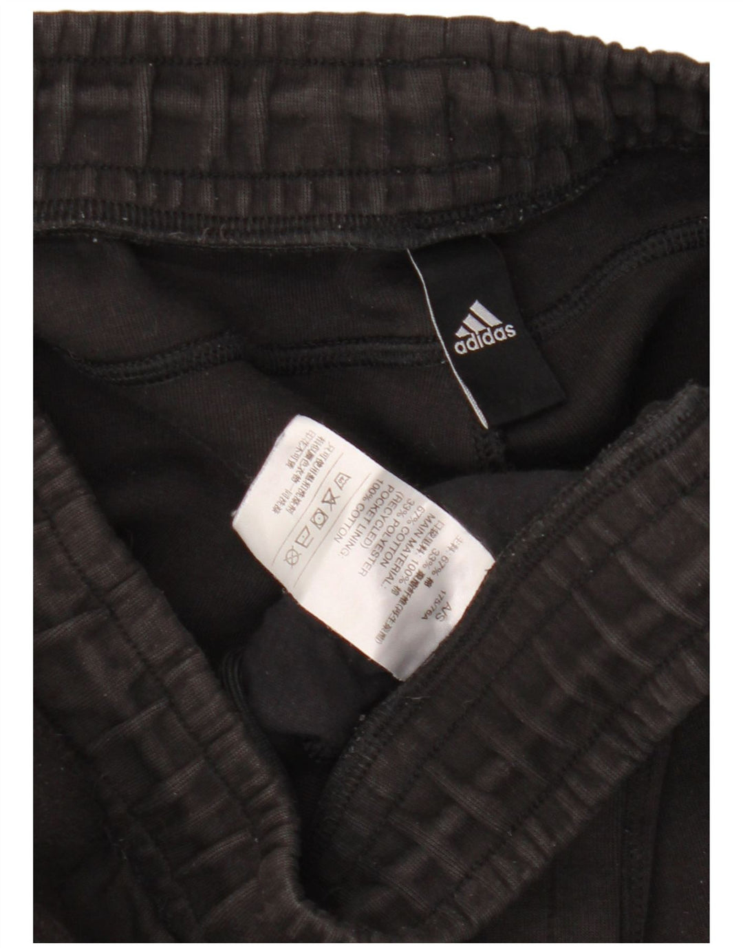ADIDAS Womens Tracksuit Trousers Joggers UK 10 Small  Black Cotton