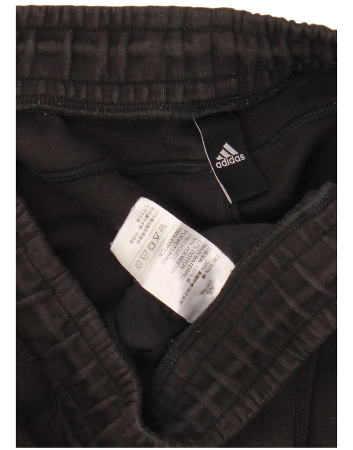 ADIDAS Womens Tracksuit Trousers Joggers UK 10 Small  Black Cotton