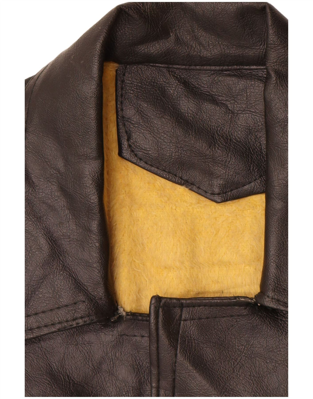 VINTAGE Mens Leather Jacket UK 40 Large Black Leather