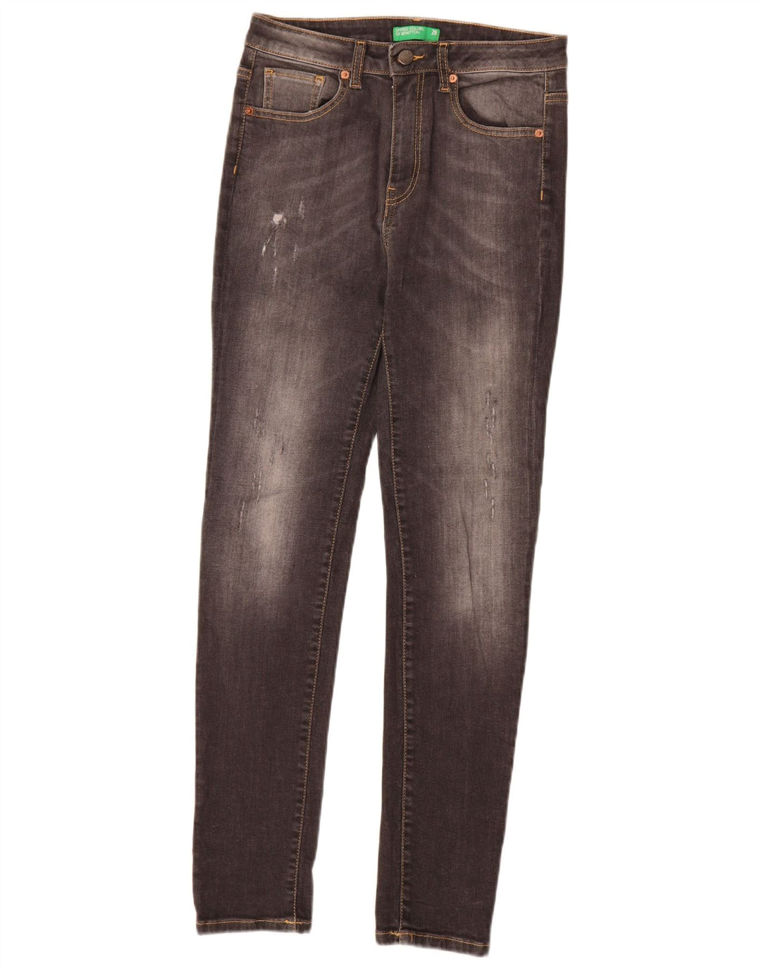Benetton Mens Skinny Jeans W28 L30 Grey