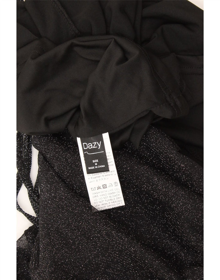 DAZY Womens Long Sleeve Bodycon Dress UK 12 Medium Black Polyamide Vintage Dazy and Second-Hand Dazy from Messina Hembry 