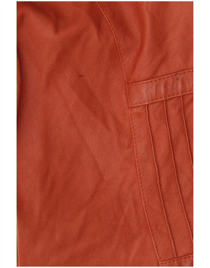 ELEGANCE PARIS Womens 2 Button Blazer Jacket UK 20 2XL Brown Leather