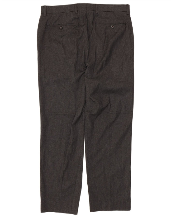 RALPH LAUREN Mens Straight Suit Trousers W33 L32 Grey Polyester
