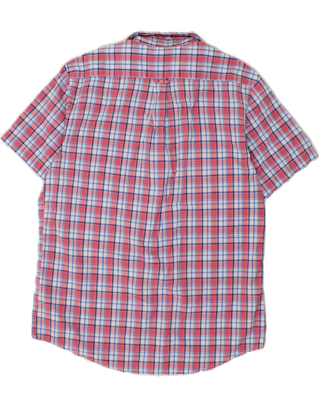 IZOD Mens Short Sleeve Shirt Medium Red Check Cotton Vintage Izod and Second-Hand Izod from Messina Hembry 
