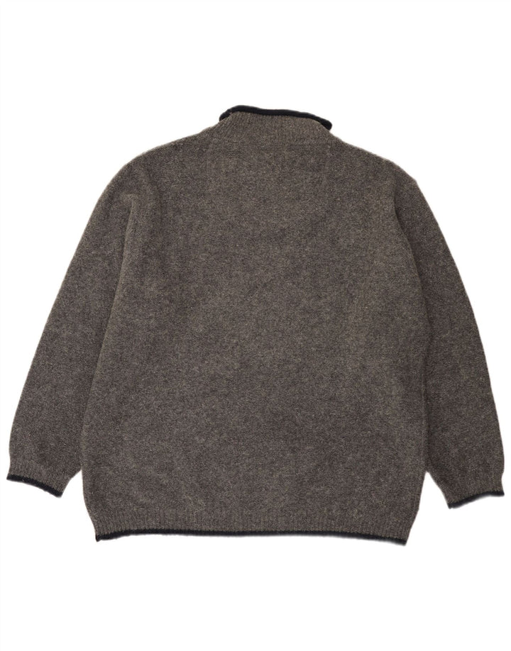 Invicta Mens Turtle Neck Jumper Sweater XL Grey Wool