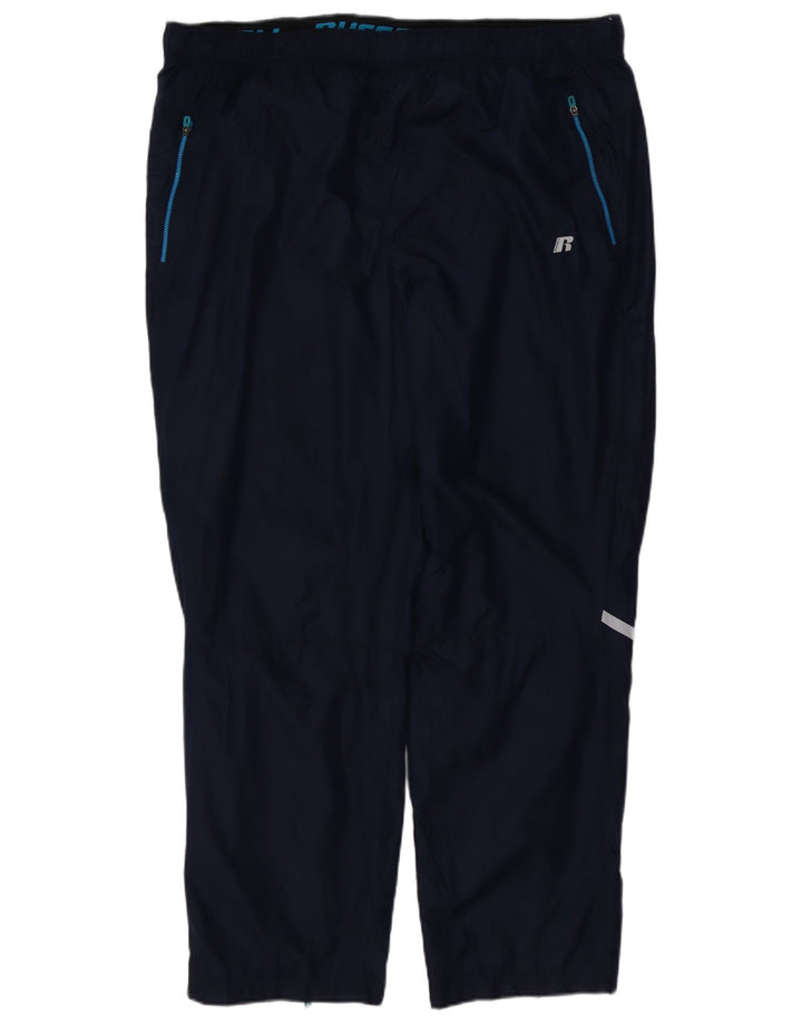RUSSELL ATHLETIC Mens Tracksuit Trousers XL Navy Blue Polyester