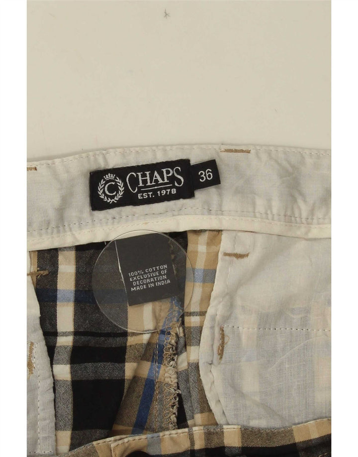 Chaps Mens Chino Shorts W36 Large Multicoloured Plaid Cotton