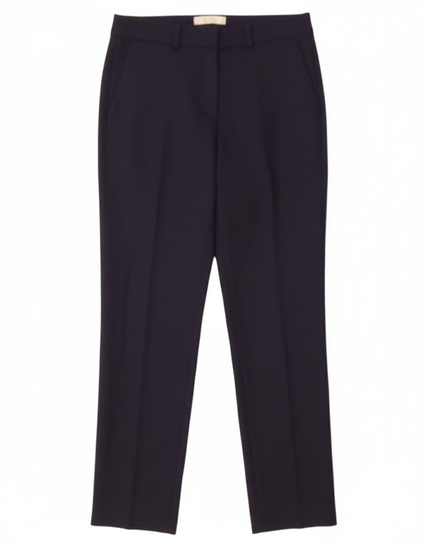 HOBBS Womens Slim Chino Trousers Medium W28 L28 Navy Blue Wool