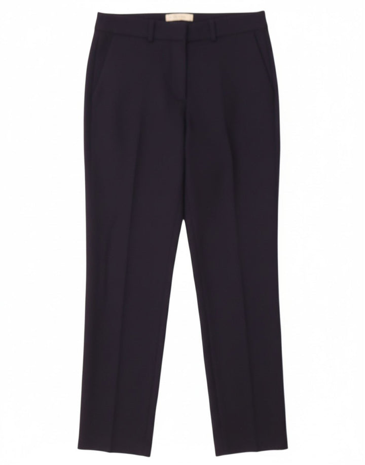 HOBBS Womens Slim Chino Trousers Medium W28 L28 Navy Blue Wool