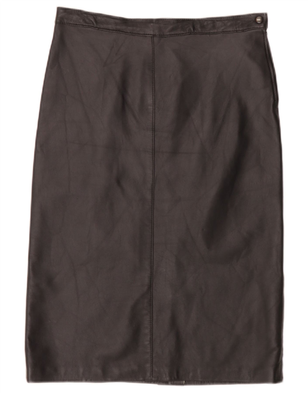Vintage Womens Leather Skirt W30 Medium Black