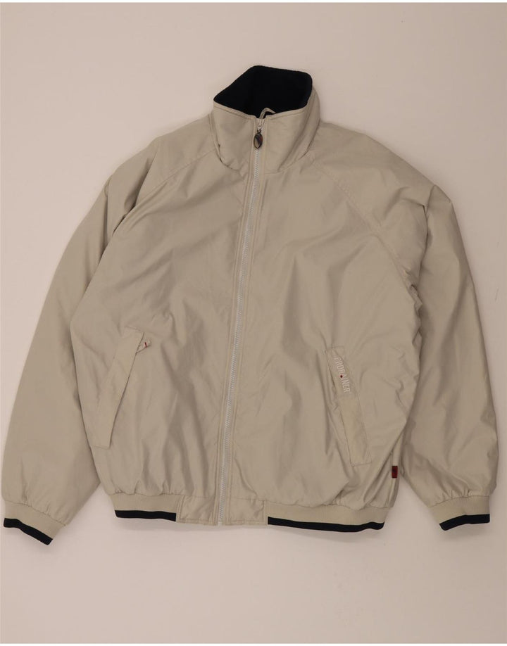 PRO RAINER Mens Bomber Jacket UK 42 XL White Polyester Vintage Pro Rainer and Second-Hand Pro Rainer from Messina Hembry 