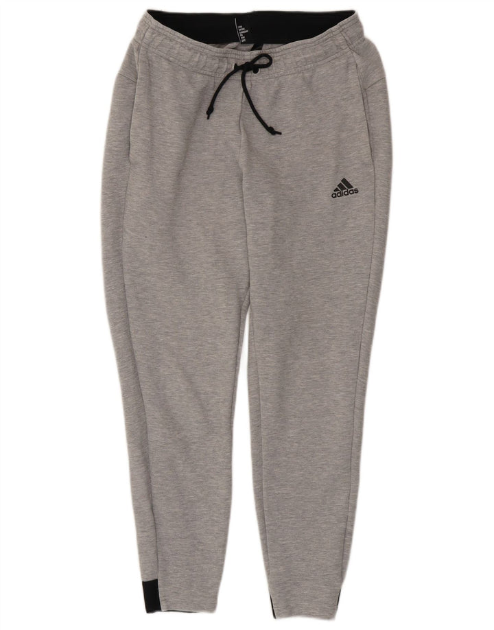 Adidas Mens Tracksuit Trousers Joggers Small Grey Cotton