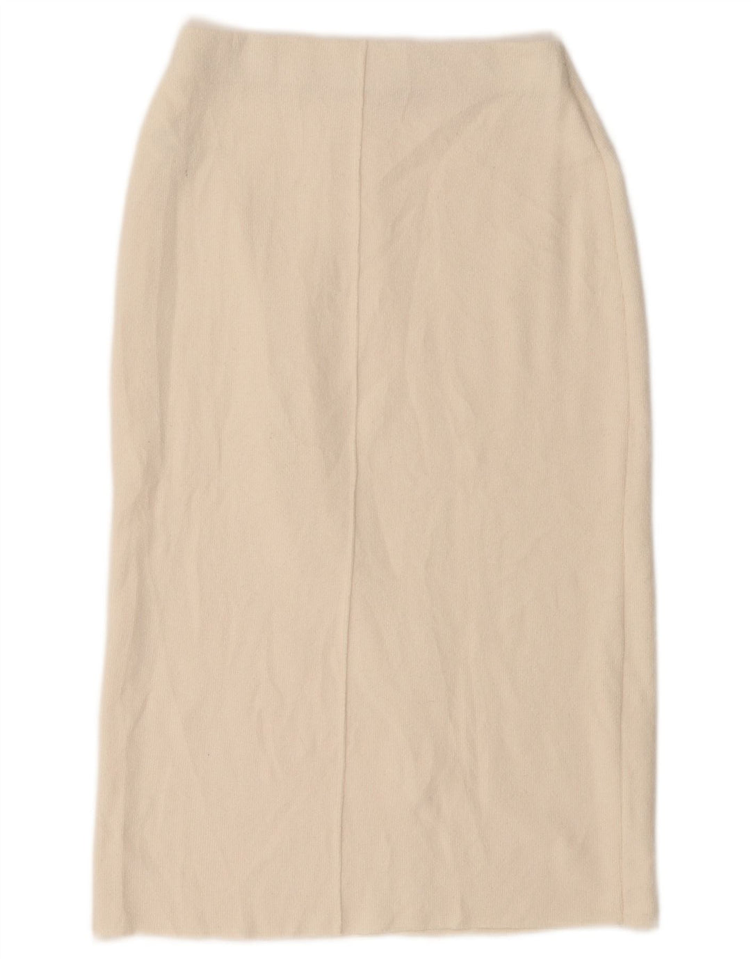 ZARA Womens Midi Straight Skirt Small W26 Off White Polyester