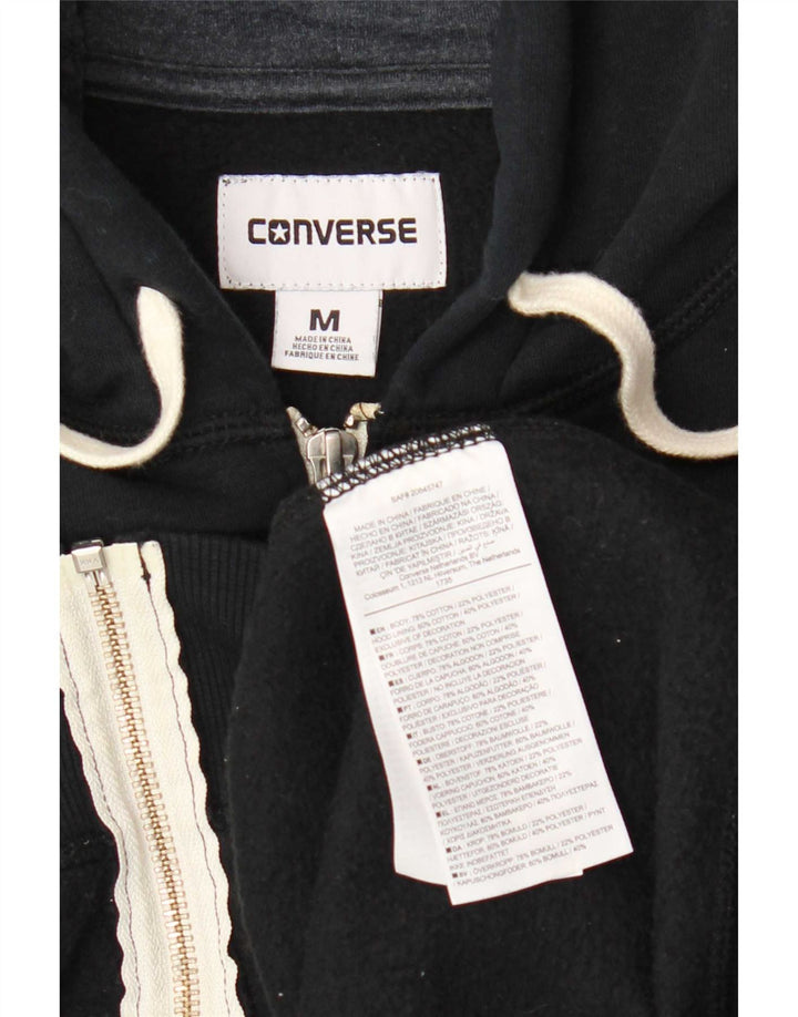 Converse Mens Zip Hoodie Sweater Medium Navy Blue Cotton