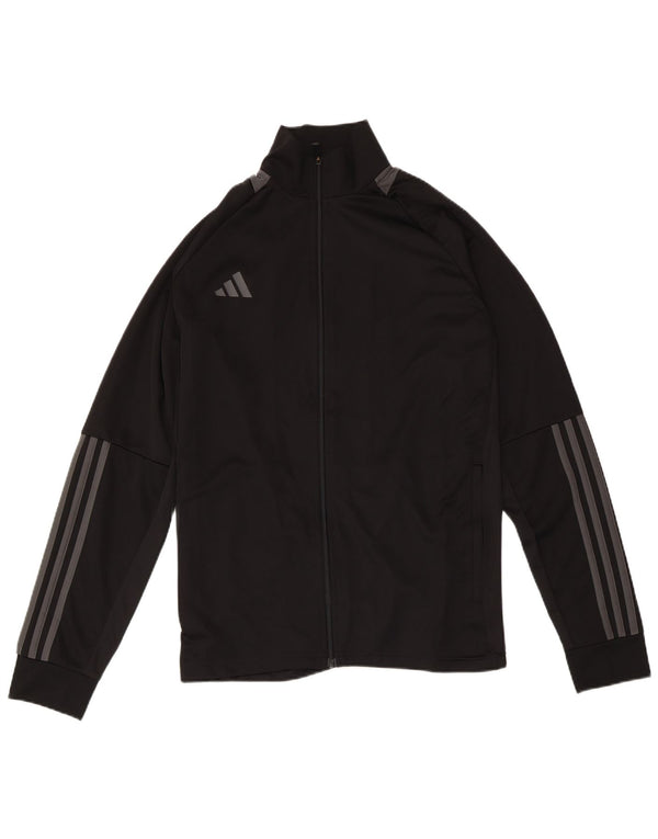 ADIDAS Mens Tracksuit Top Jacket Large Black Polyester