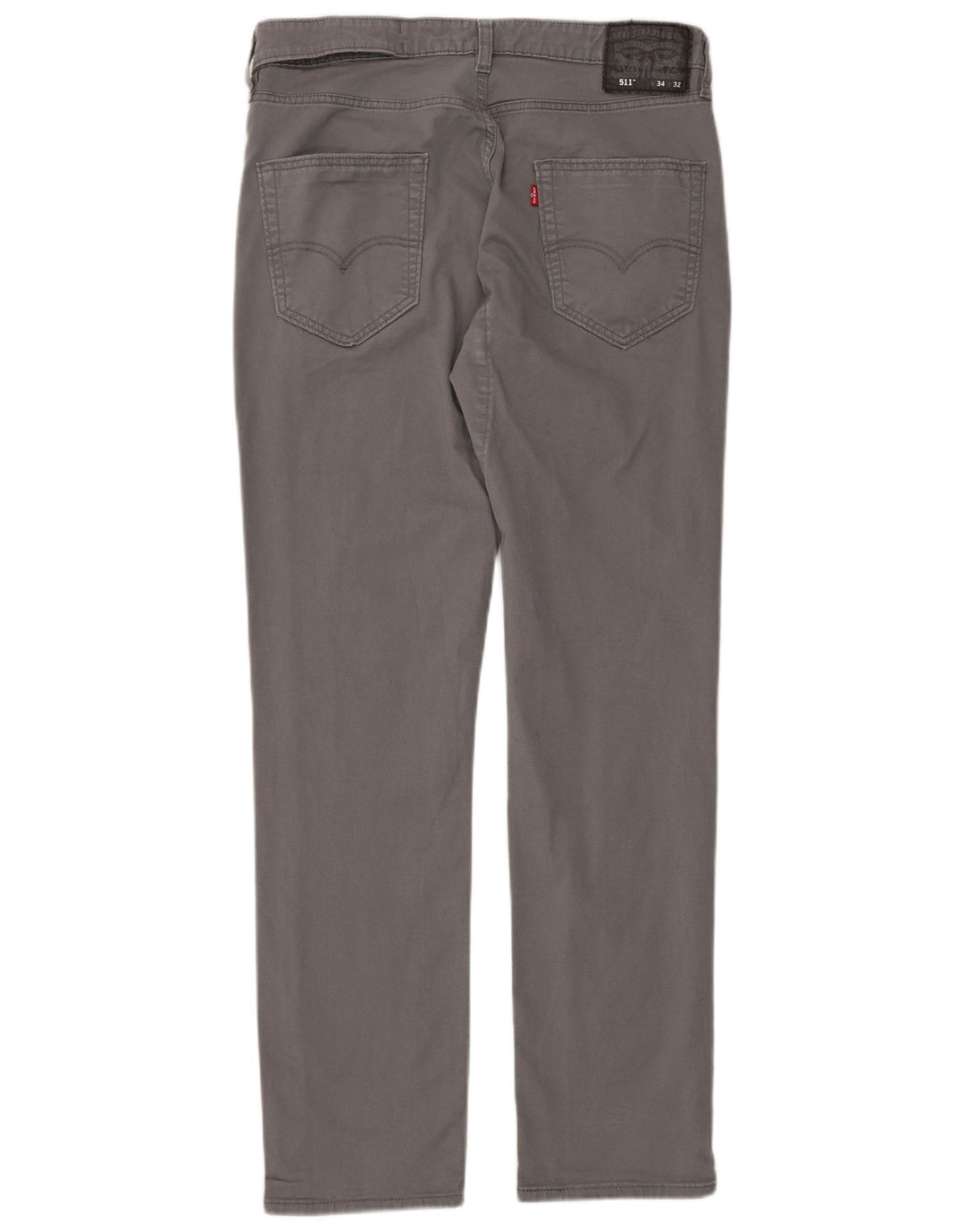 LEVI'S Mens 511 Slim Chino Trousers W34 L32 Grey Cotton