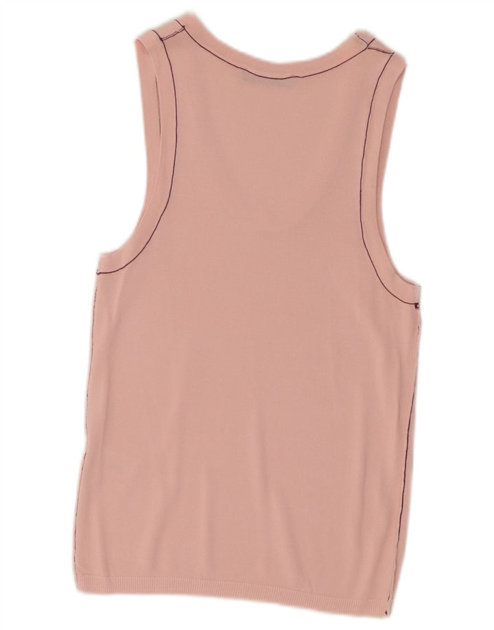 Zara Womens Vest Top UK 12 Medium Pink Viscose
