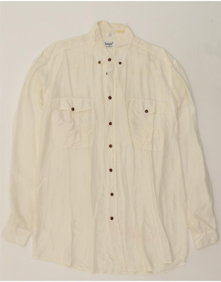 HAUPT Mens Shirt Size 39/40 Medium White Vintage Haupt and Second-Hand Haupt from Messina Hembry 