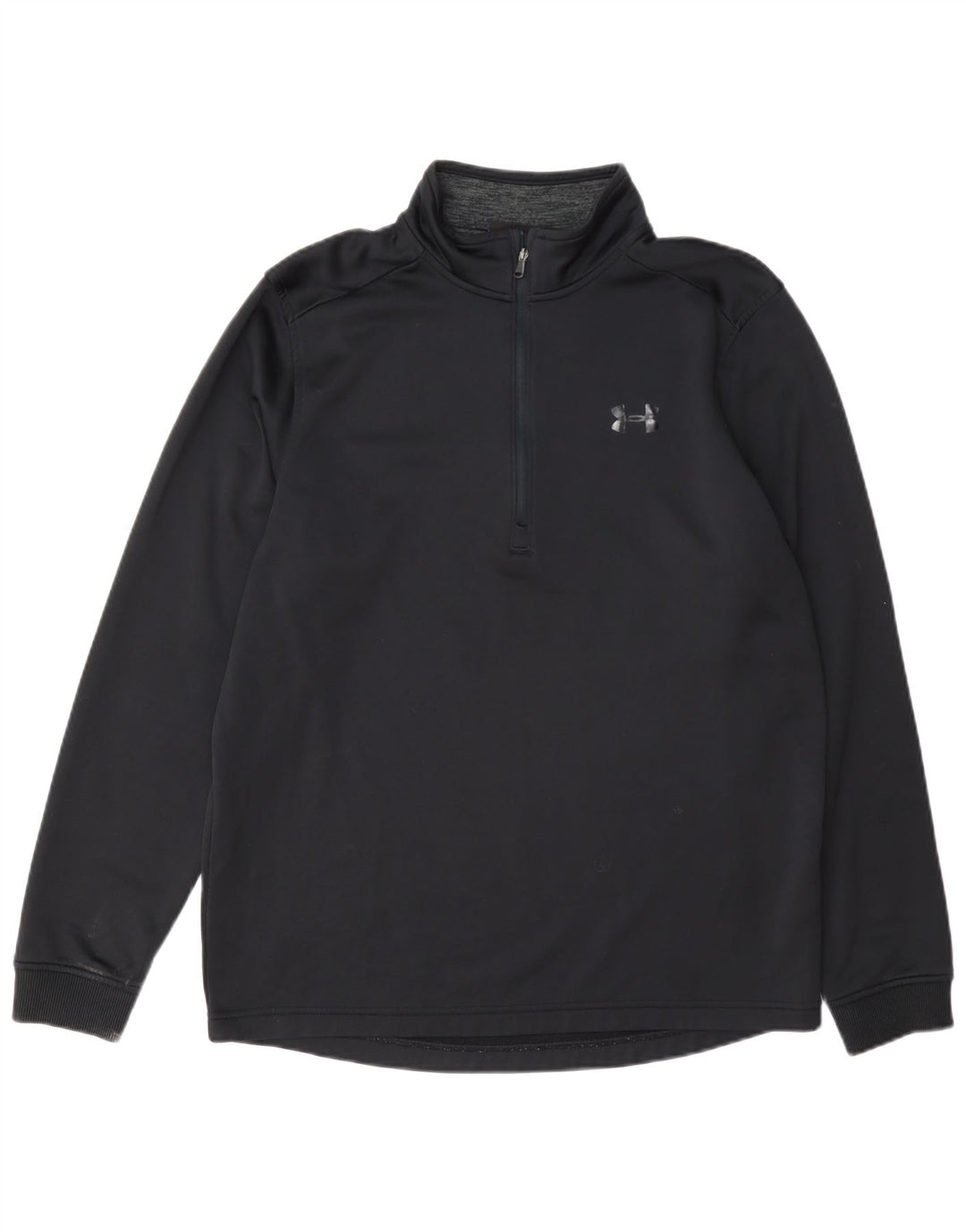 Under Armour Mens Cold Gear Zip Neck Pullover Tracksuit Top Medium Black