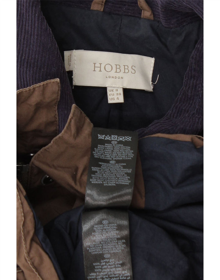 Hobbs Womens Utility Jacket UK 8 Small  Brown Cotton