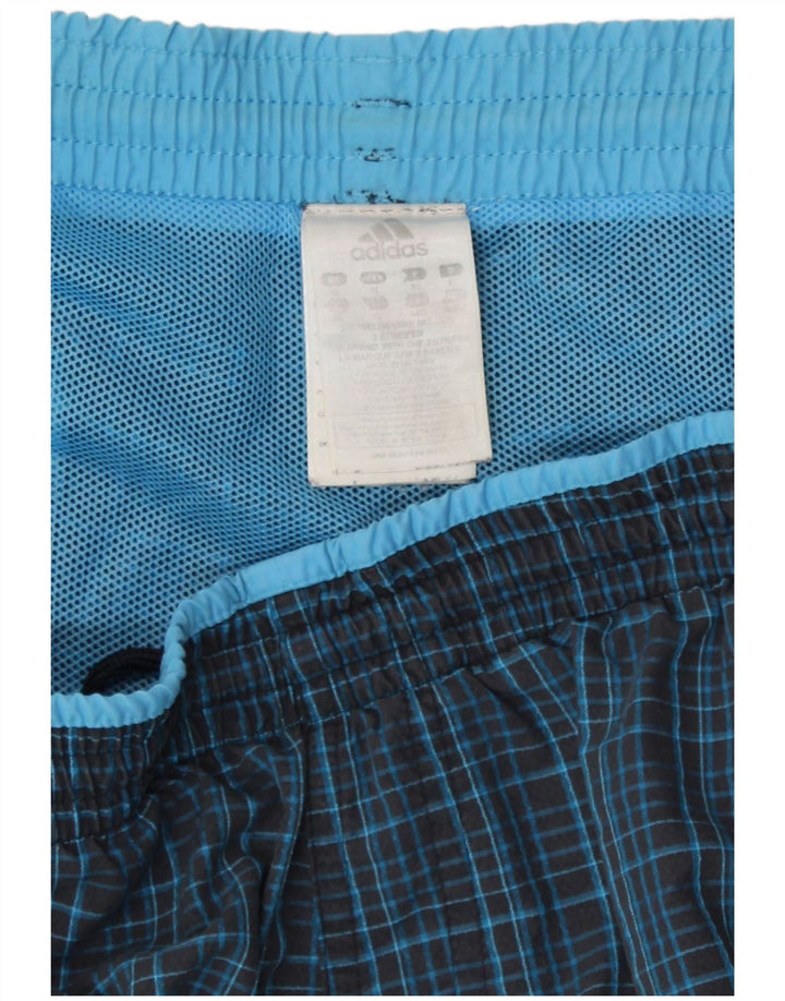 Adidas Mens Swimming Shorts XL  Navy Blue Check Polyamide