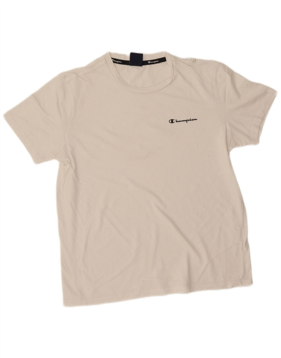 Champion Mens T-Shirt Top Medium White Cotton