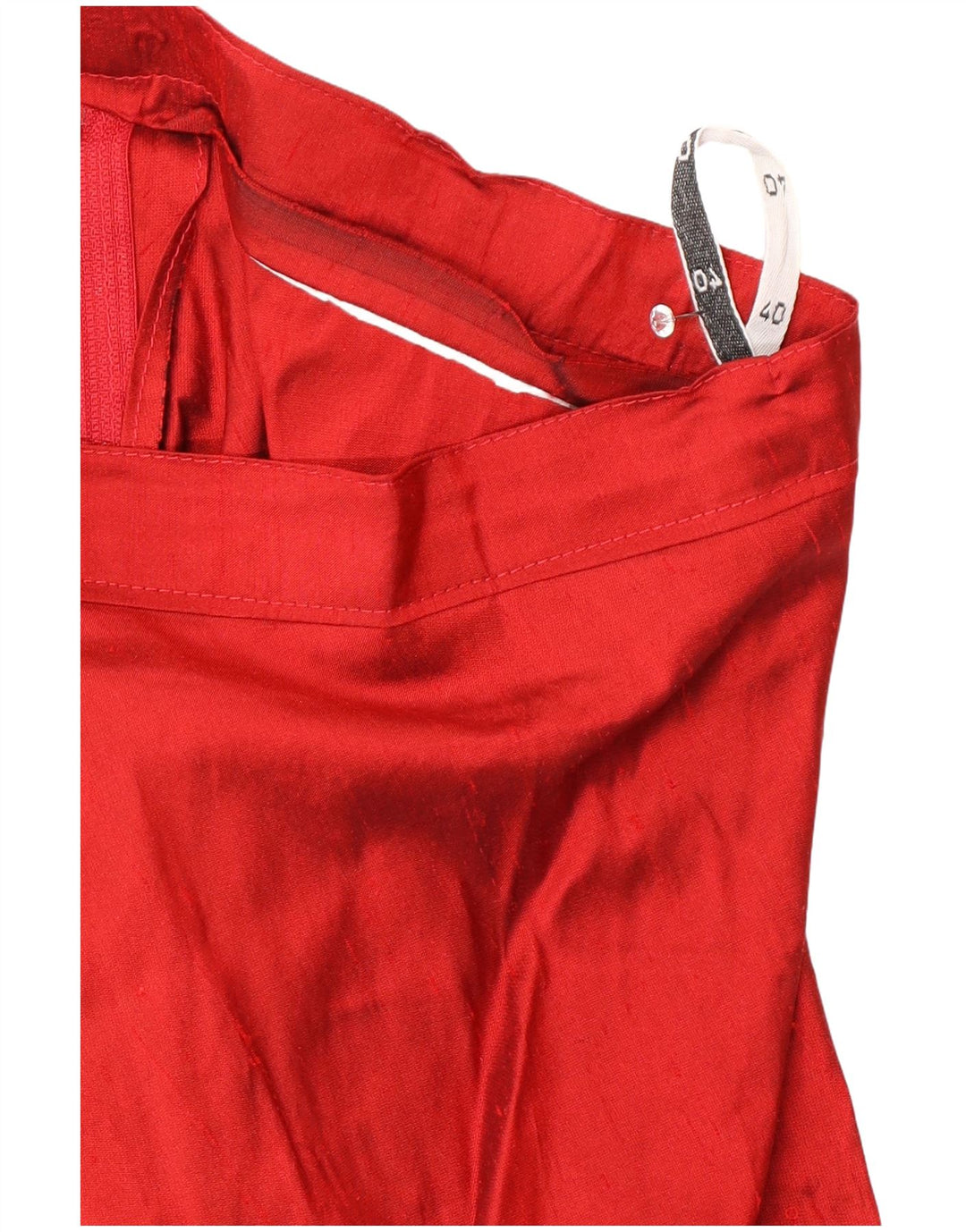 Vintage Womens High Waist Midi Flared Skirt IT 40 Small W26 Red