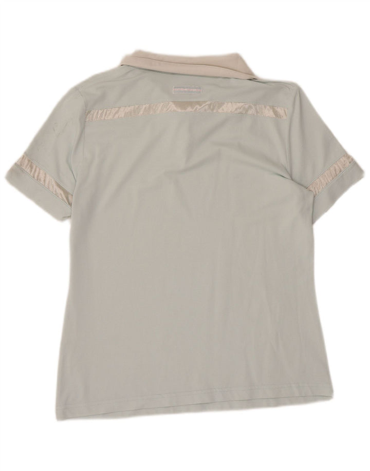 SERGIO TACCHINI Womens Polo Shirt UK 14 Large Blue Polyamide