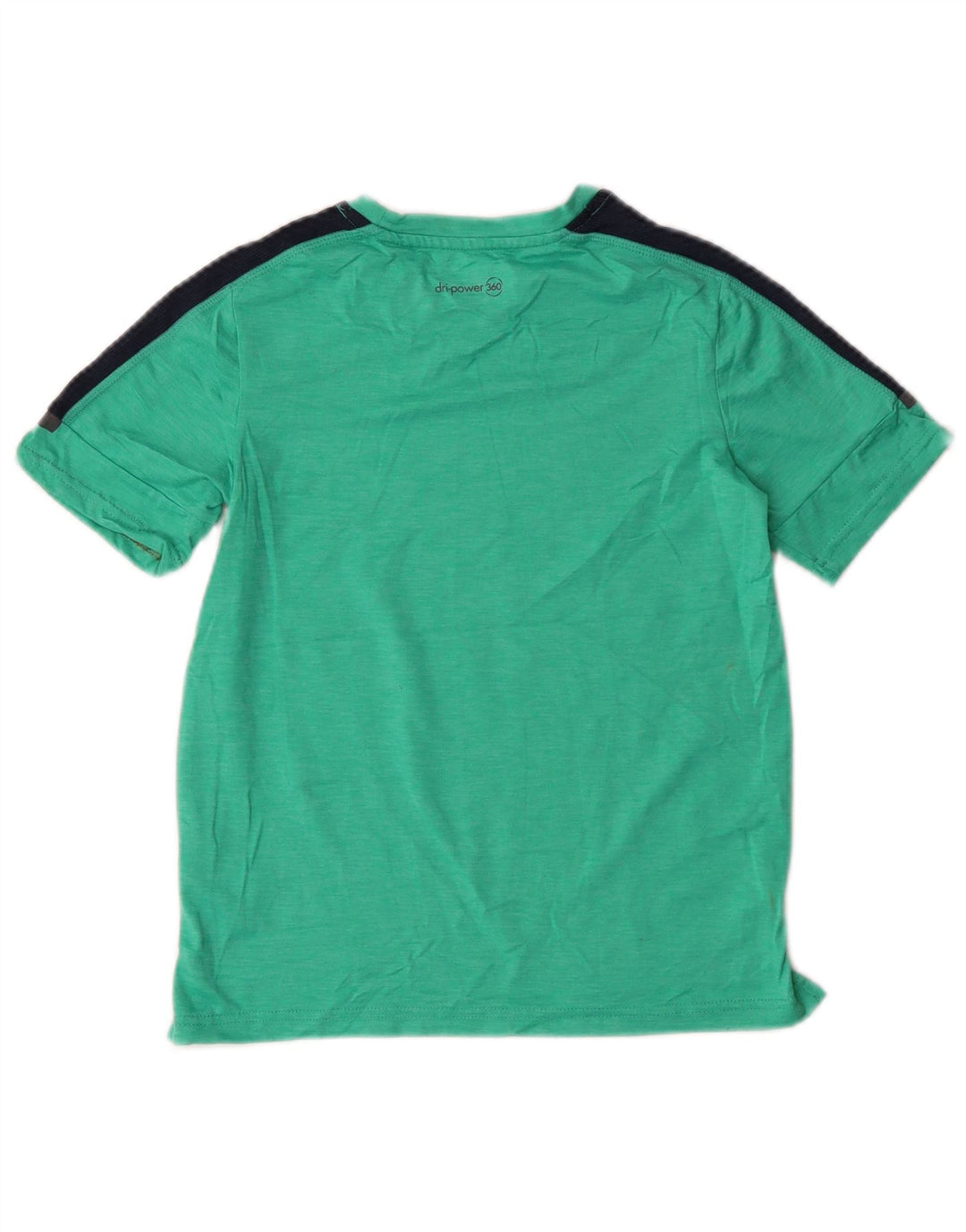 Russell Athletic Boys T-Shirt Top 7-8 Years Medium Green Colourblock