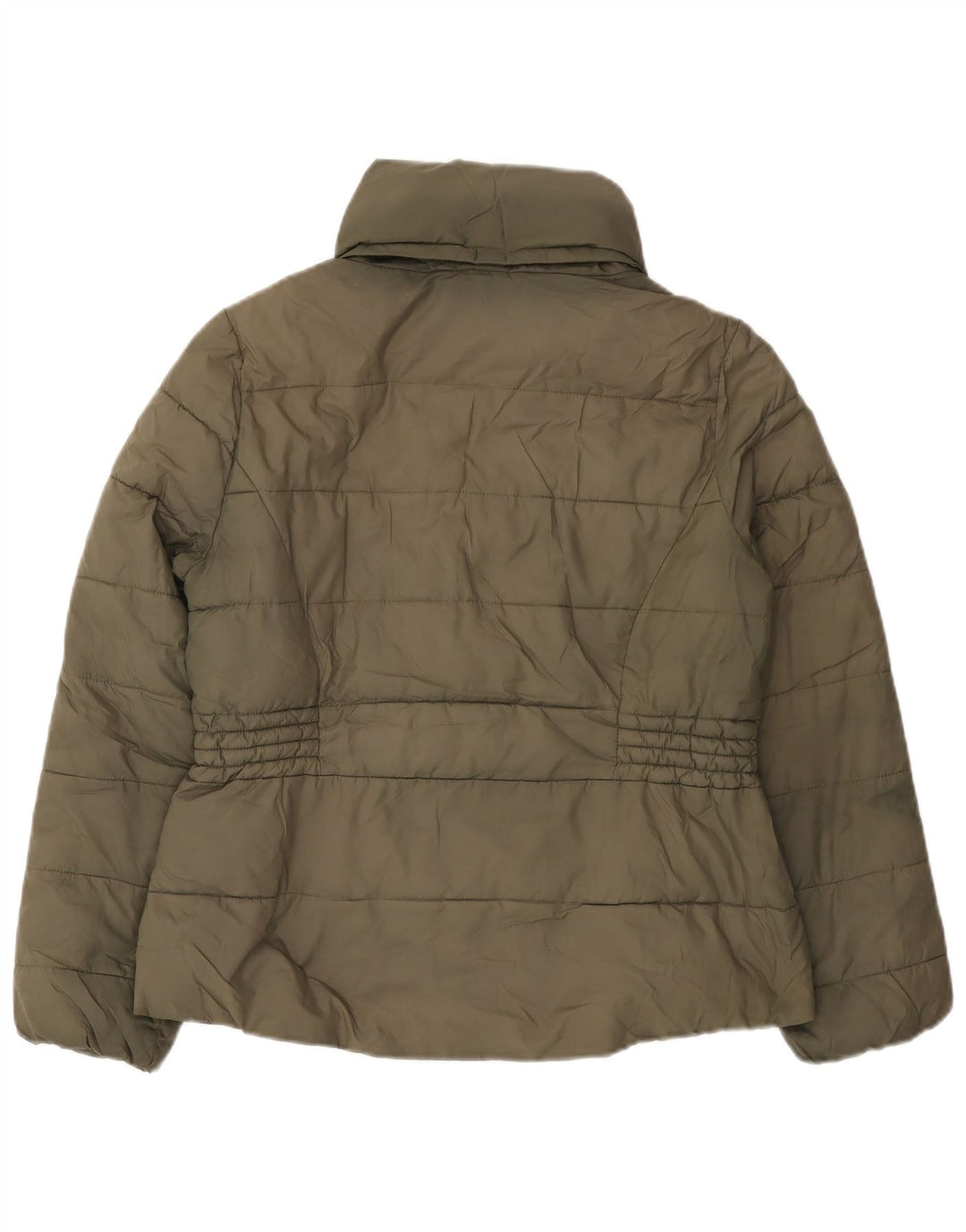 MARKS & SPENCER Womens Padded Jacket UK 14 Large Khaki Polyester