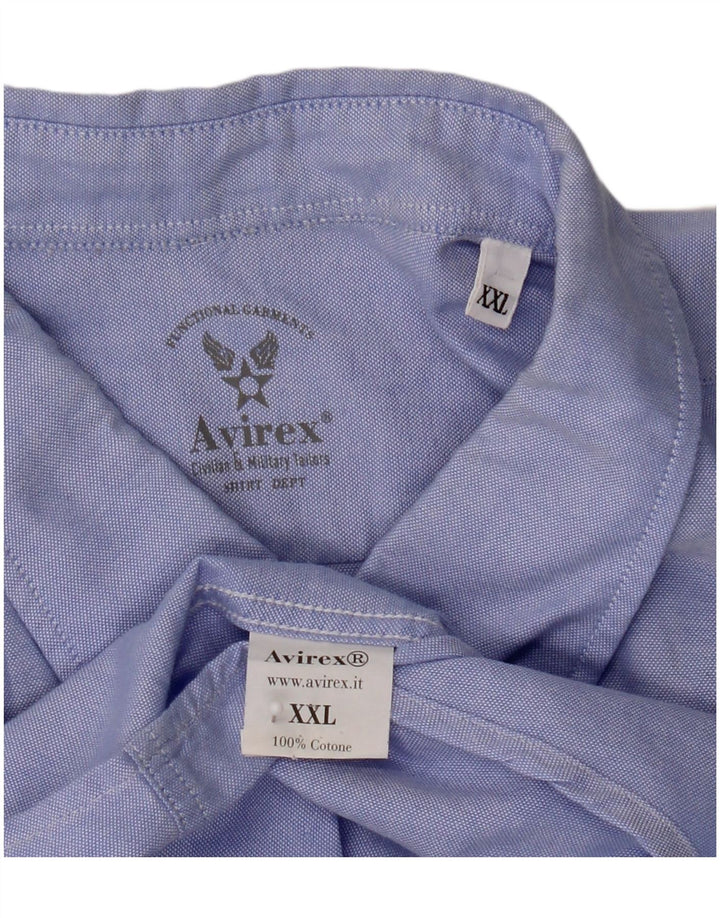 Avirex Mens Shirt 2XL Blue Cotton