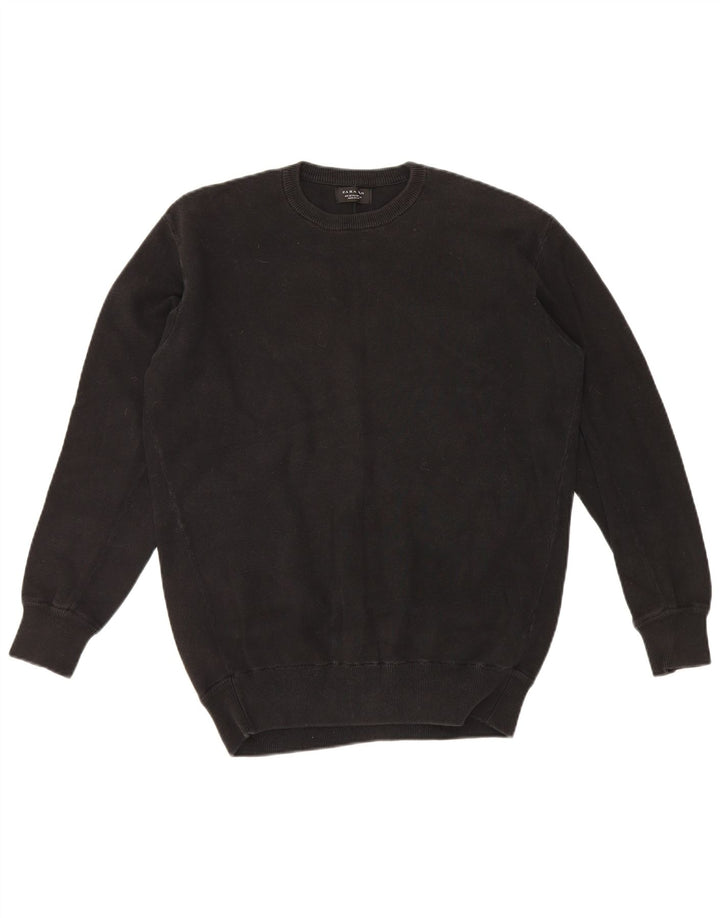 Zara Mens Sweatshirt Jumper Medium Black