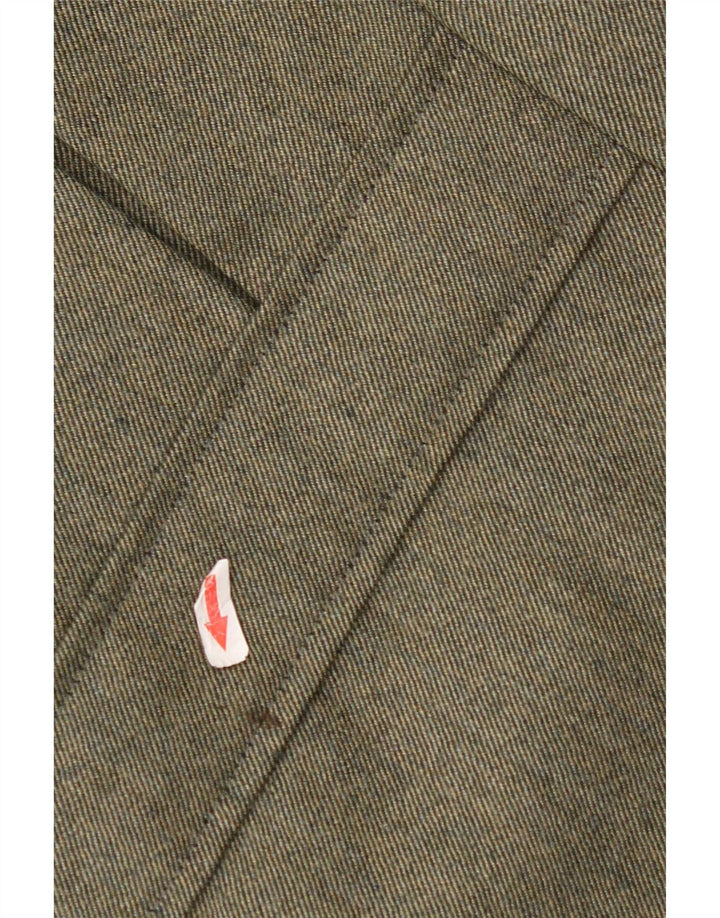Vintage Mens 3 Button Blazer Jacket UK 38 Medium Khaki Colourblock