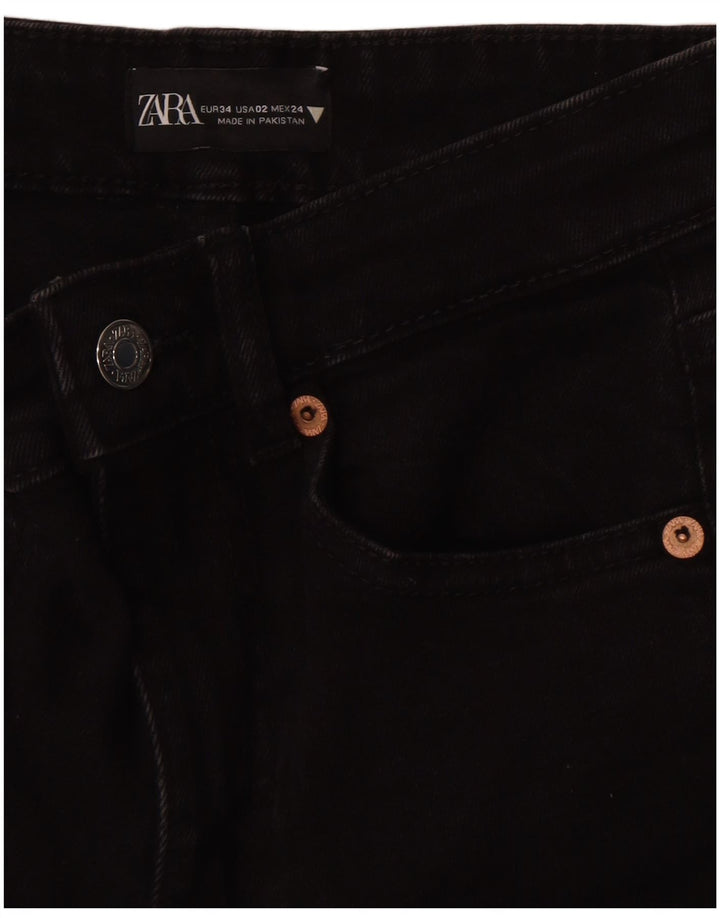 Zara Womens Bootcut Jeans EU 34 2XS W24 L25 Black