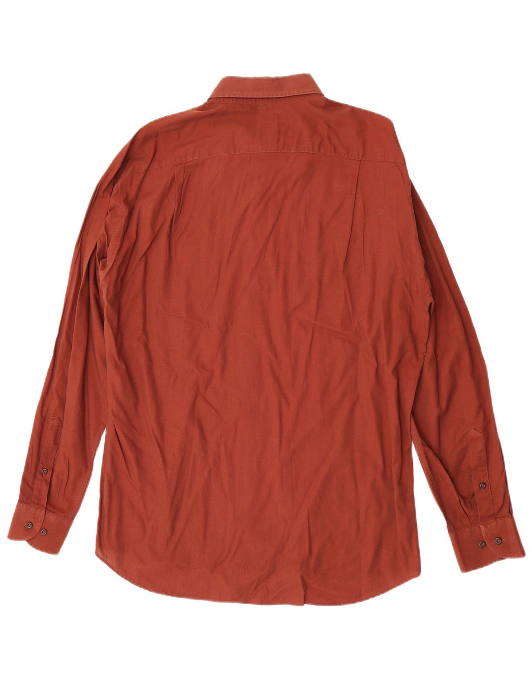 Roccobarocco Mens Shirt Size 16 1/2 42 Large Brown Cotton