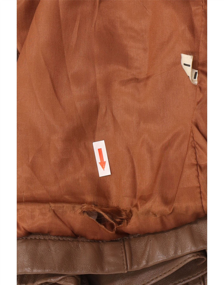 Vintage Mens Leather Jacket UK 40 Large Brown