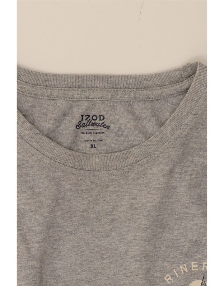 IZOD Mens Relaxed Classics Graphic Top Long Sleeve XL Grey Cotton Vintage Izod and Second-Hand Izod from Messina Hembry 