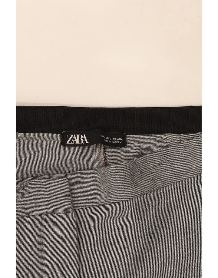 Zara Womens Straight Suit Trousers Large W32 L28 Grey